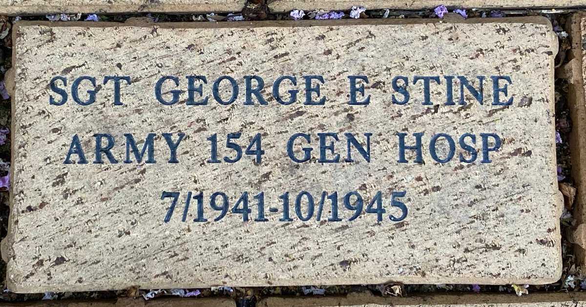 SGT George E Stine