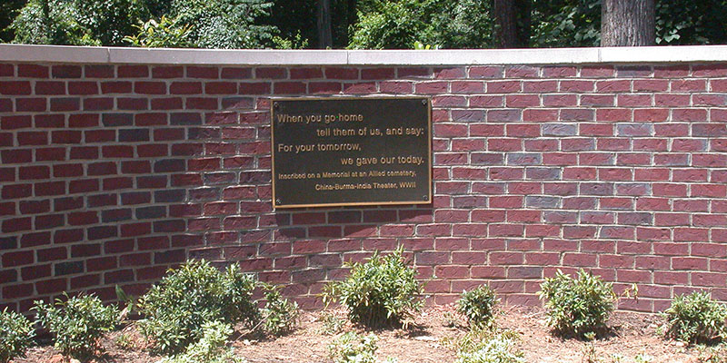 Guilford County Veterans Memorial Curved Entryway