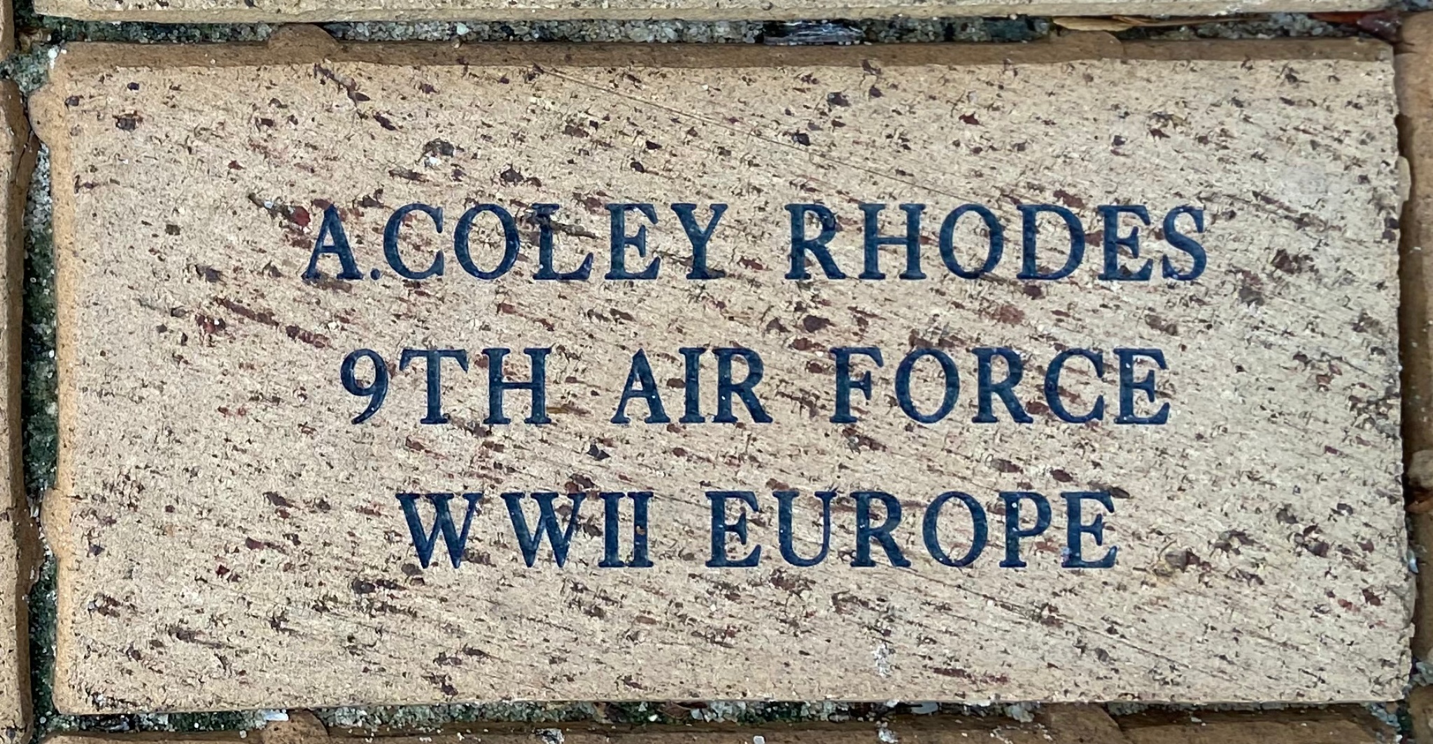 A. COLEY RHODES 9TH AIR FORCE WWII EUROPE