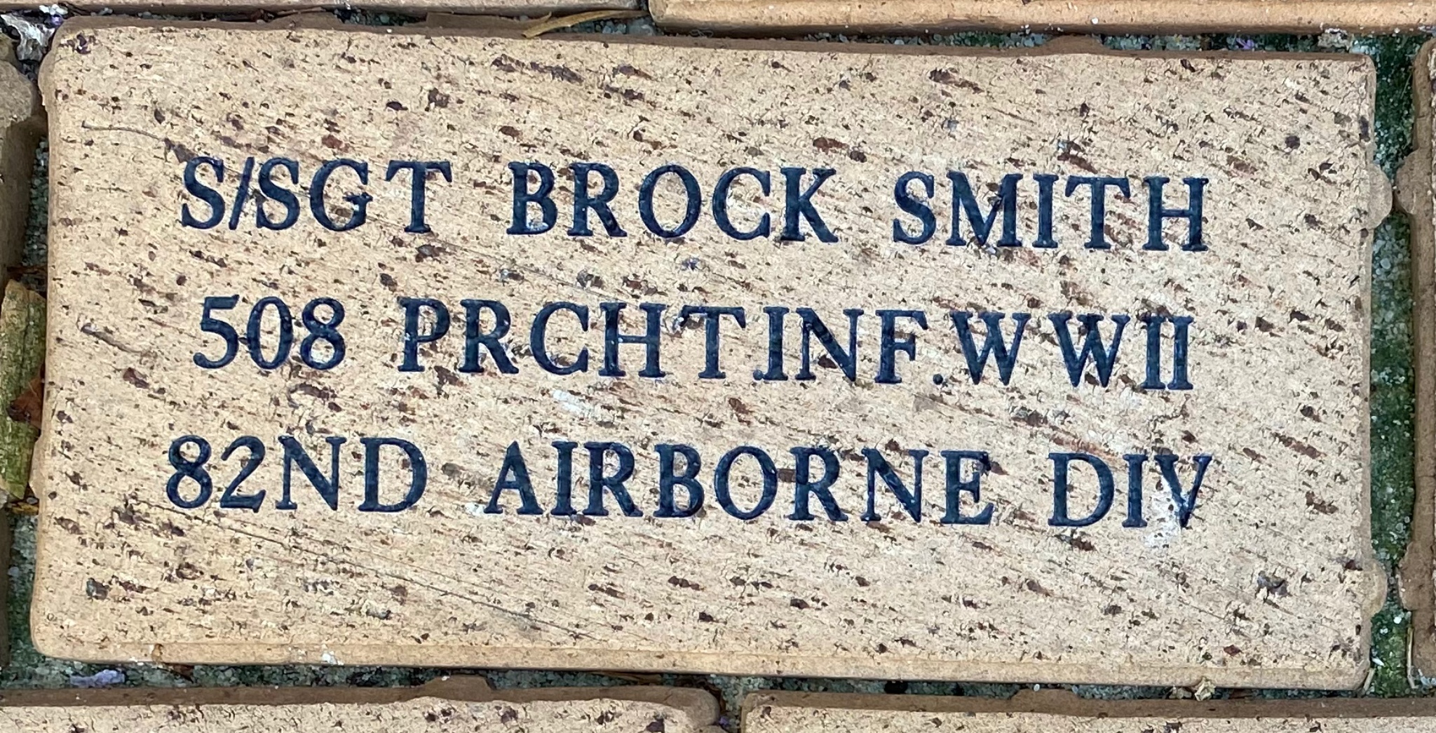 S/SGT BROCK SMITH 508 PRCHT.INF. WWII 82ND AIRBORNE DIV