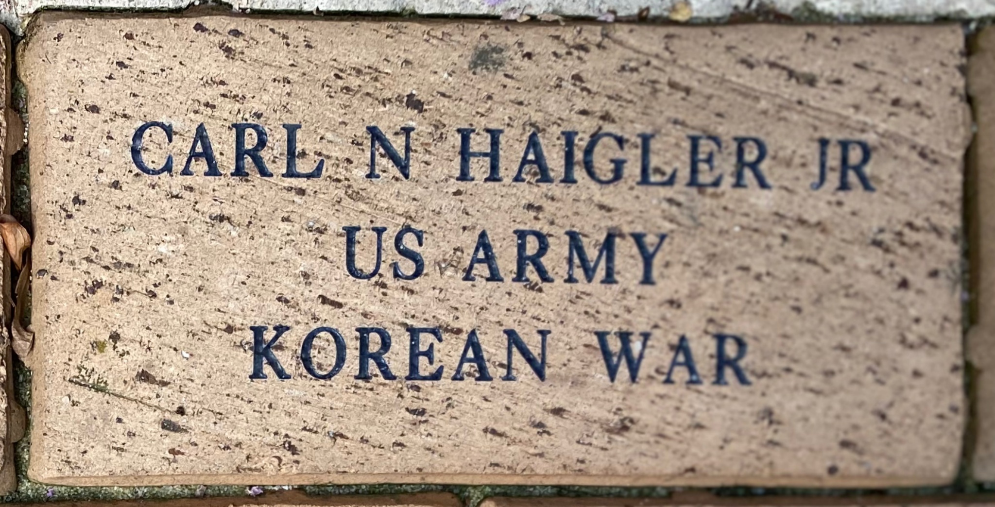 CARL N HAIGLER JR US ARMY KOREAN WAR