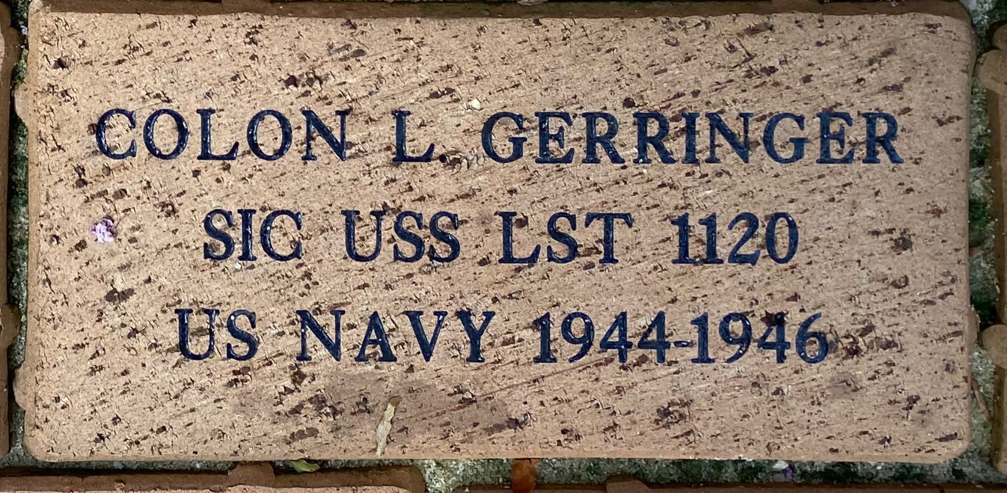COLON L GERRINGER SIC USS LST 1120 US NAVY 1944-1946