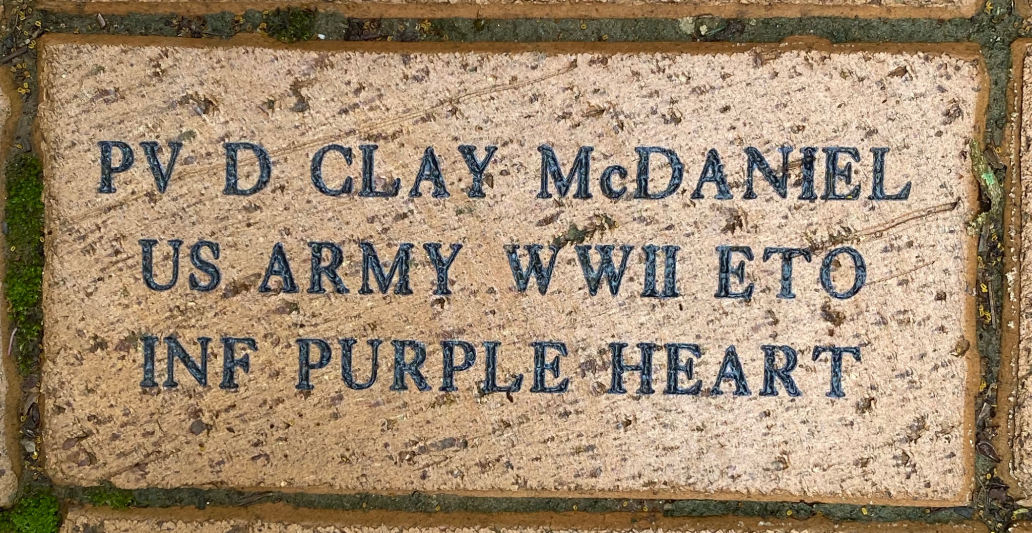PV D CLAY McDANIEL US ARMY WWII ETO INF PURPLE HEART