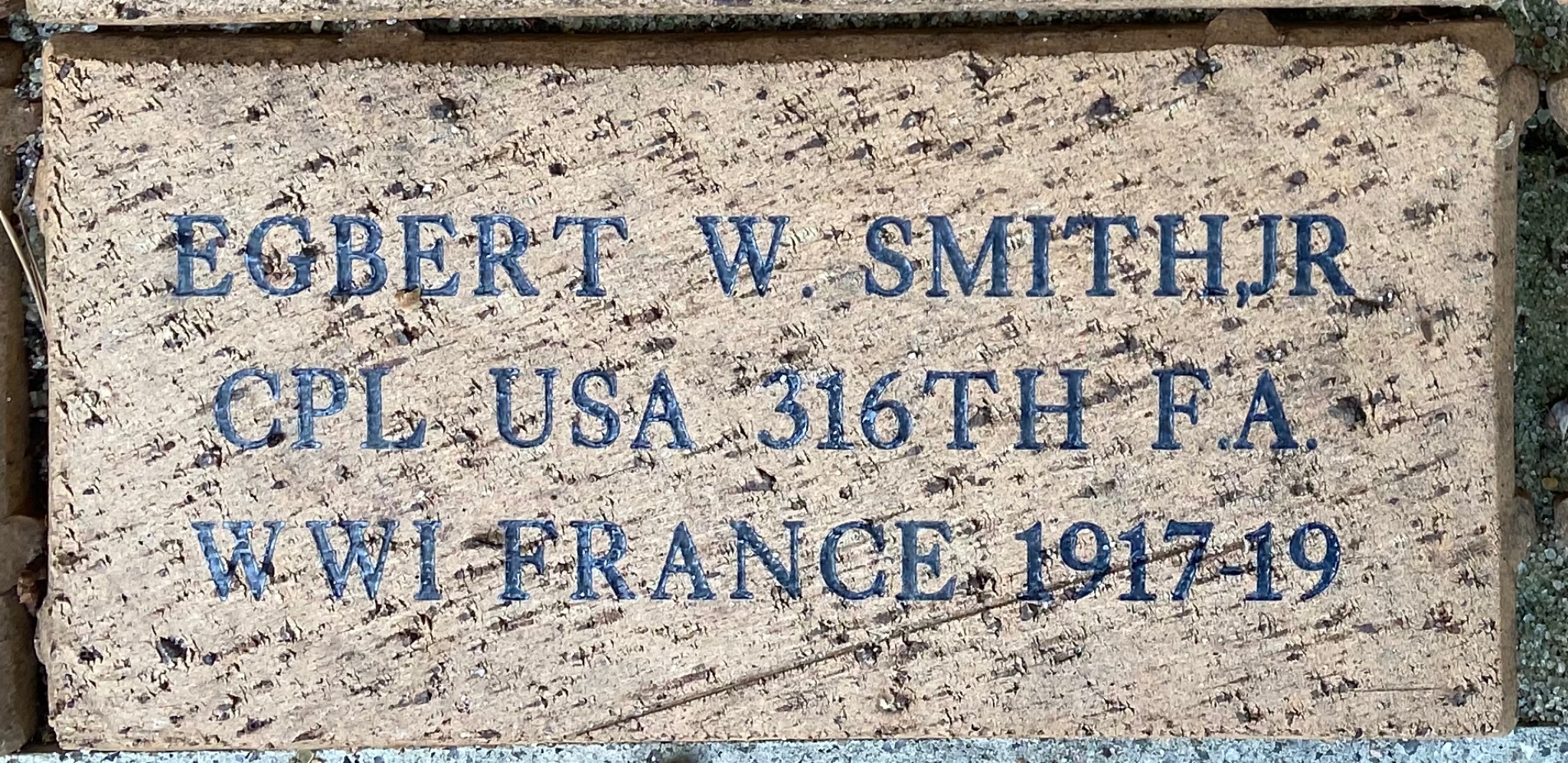 EGBERT W. SMITH, JR CPL USA 316TH F.A. WWI FRANCE 1917-19