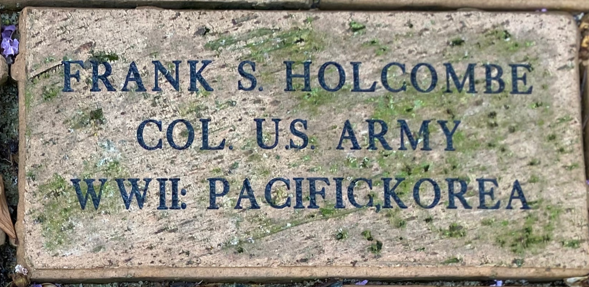 FRANK S. HOLCOMBE COL. U.S. ARMY WWII: PACIFIC KOREA