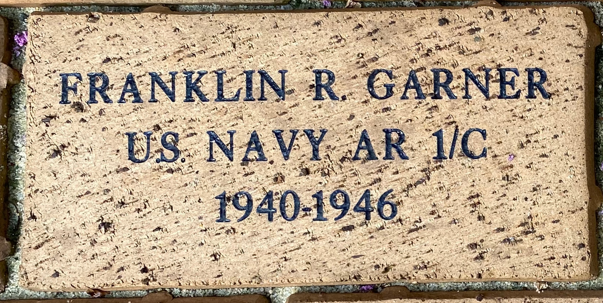 FRANKLIN R. GARNER U.S. NAVY AR 1/C 1940-1946