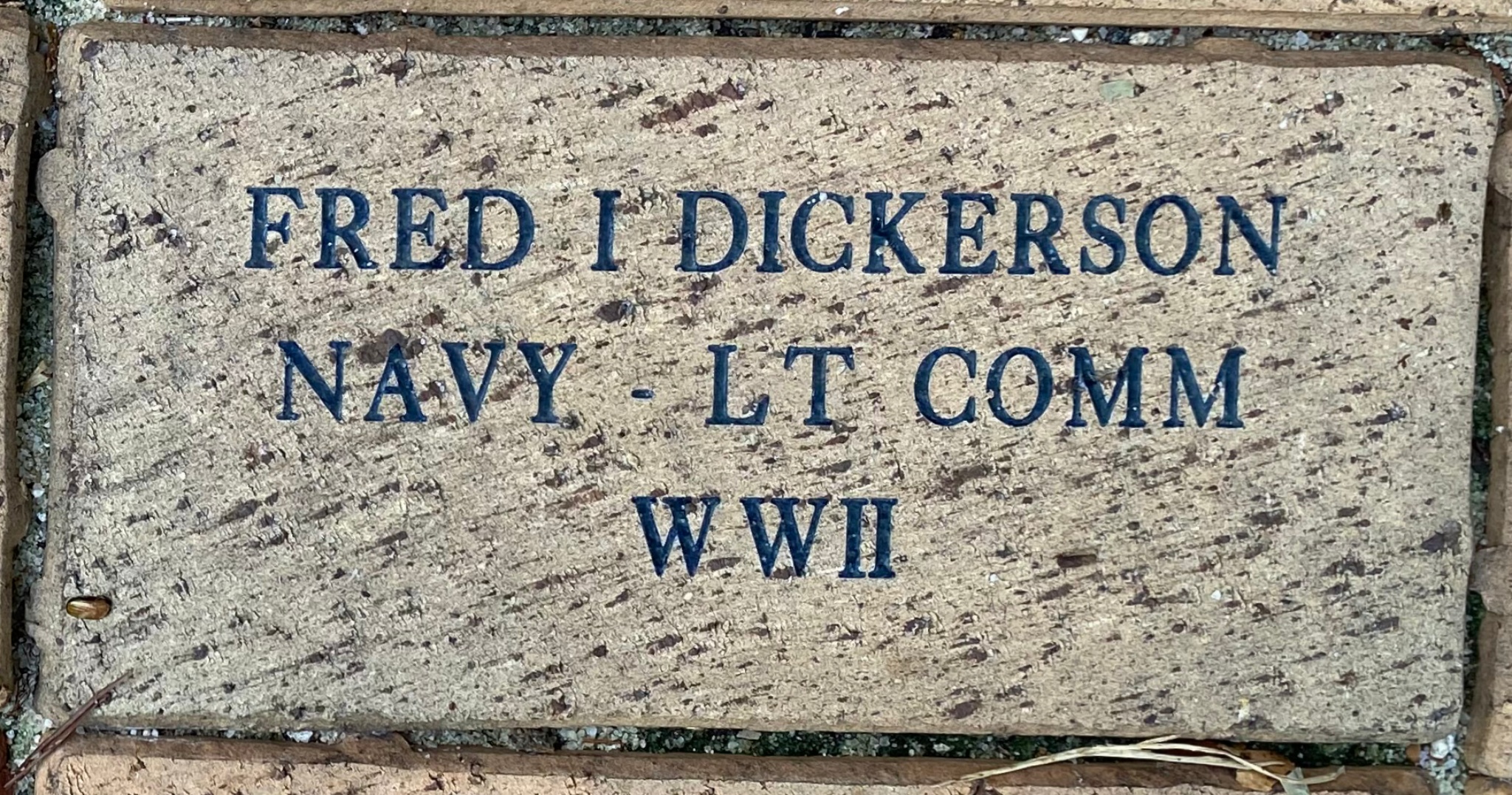 FRED I DICKERSON NAVY LT COMM WWII