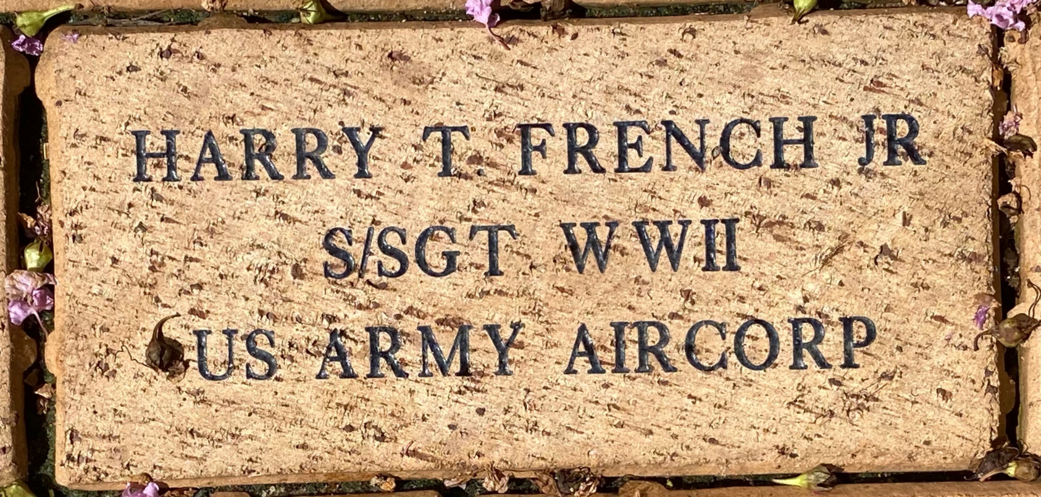 HARRY T. FRENCH JR S/SGT WWII US ARMY AIRCORP