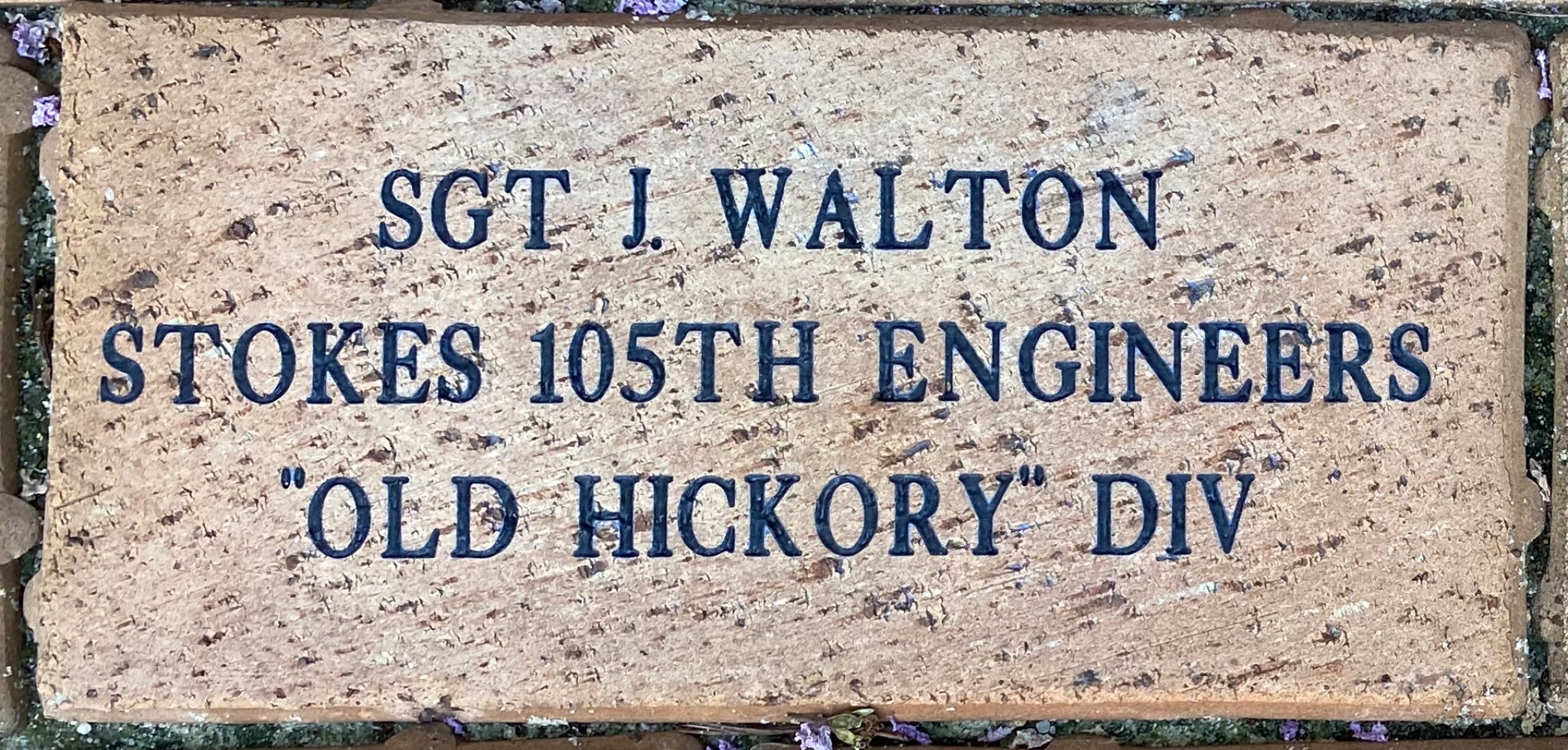 SGT J. WALTON  STOKES 105TH ENGINEERS ”OLD HICKORY” DIV
