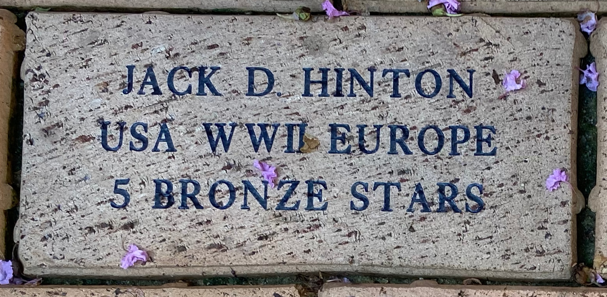 JACK D. HINTON USA WWII EUROPE 5 BRONZE STARS