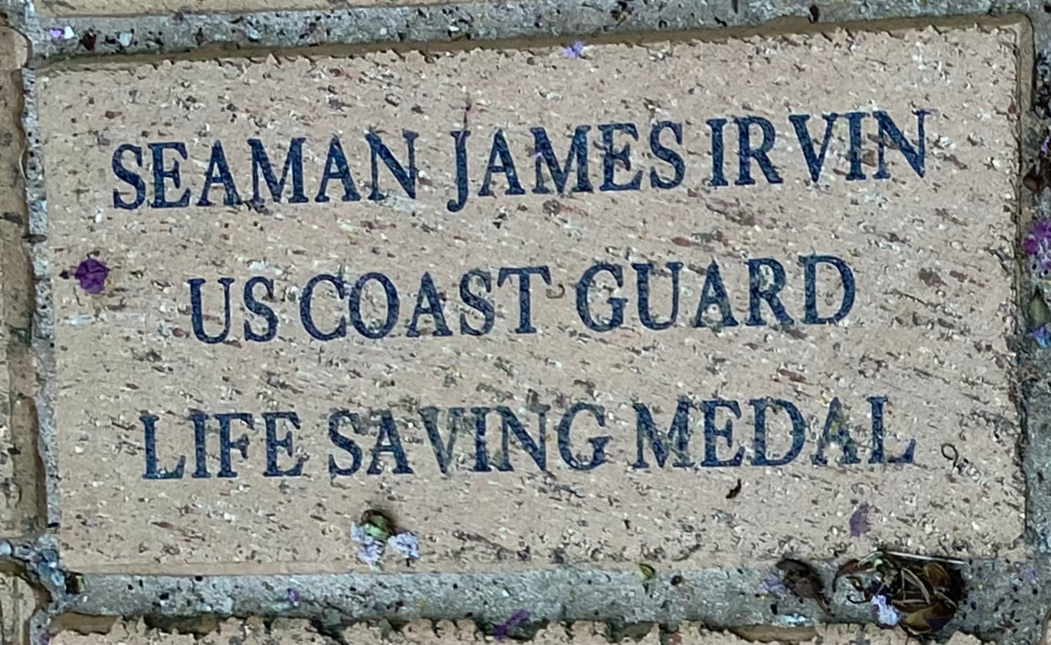 Seaman James Irvin US Coast Guard Life Saving Medal