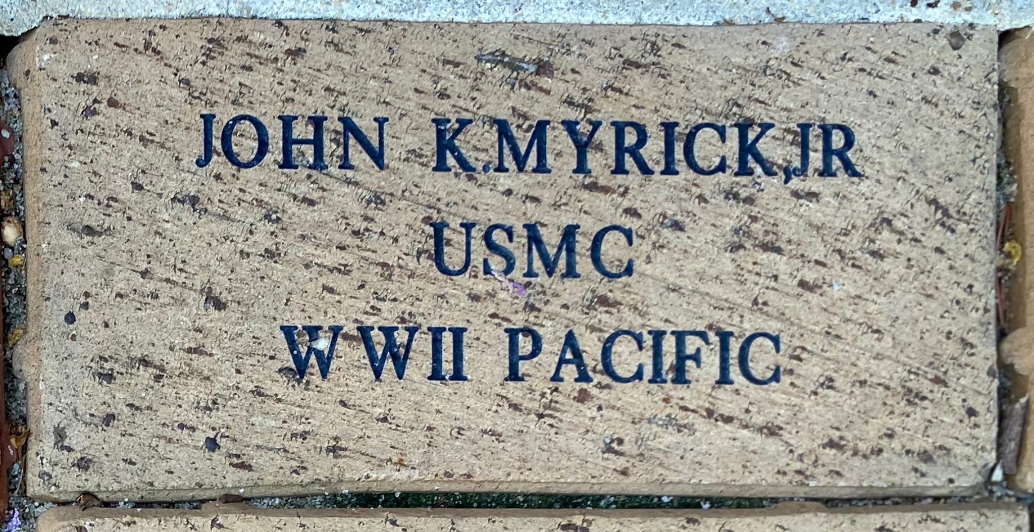 JOHN K.MYRICK,JR USMC WWII PACIFIC