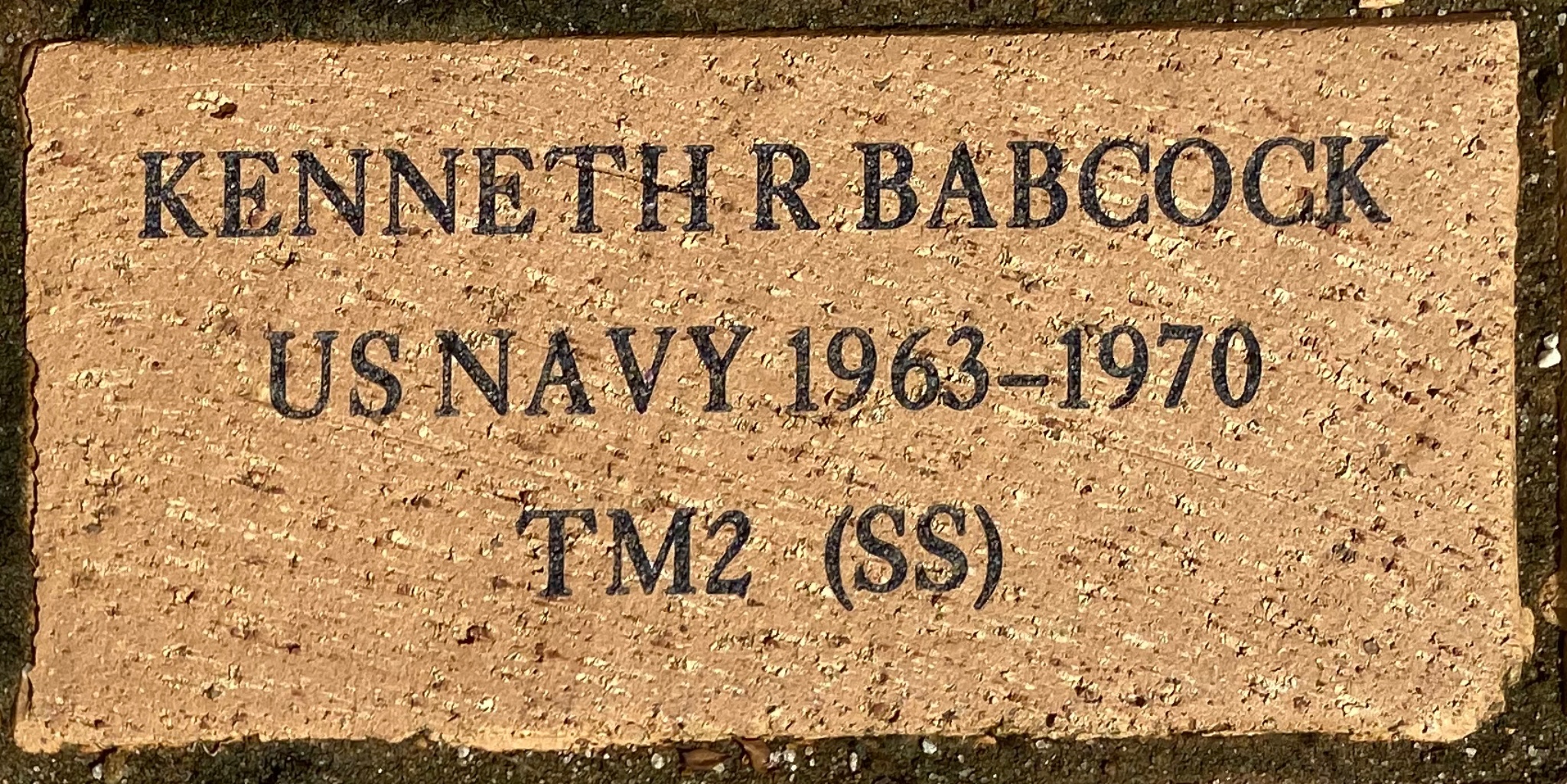 Kenneth R Babcock US Navy 1963-1970 TM2 (SS)