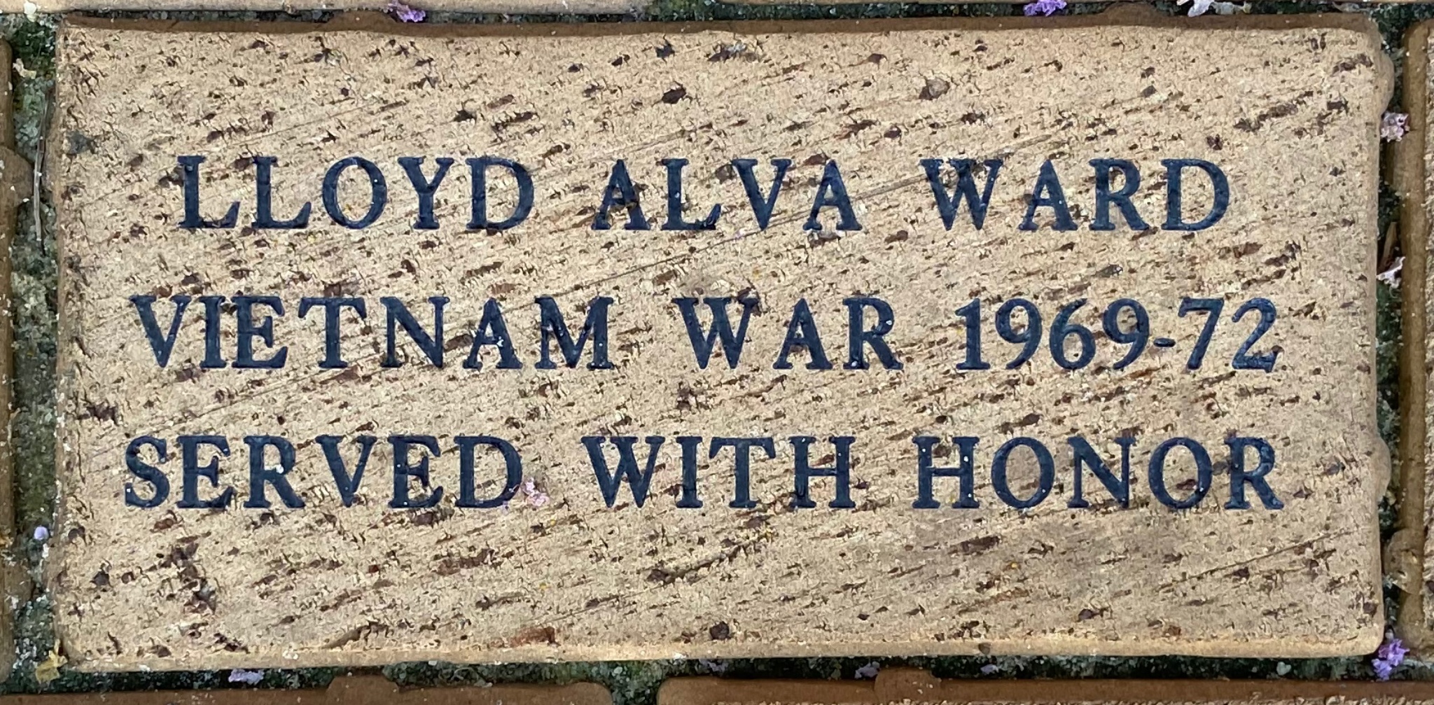 LLOYD ALVA WARD VIETNAM WAR 1969-72 SERVED WITH HONOR