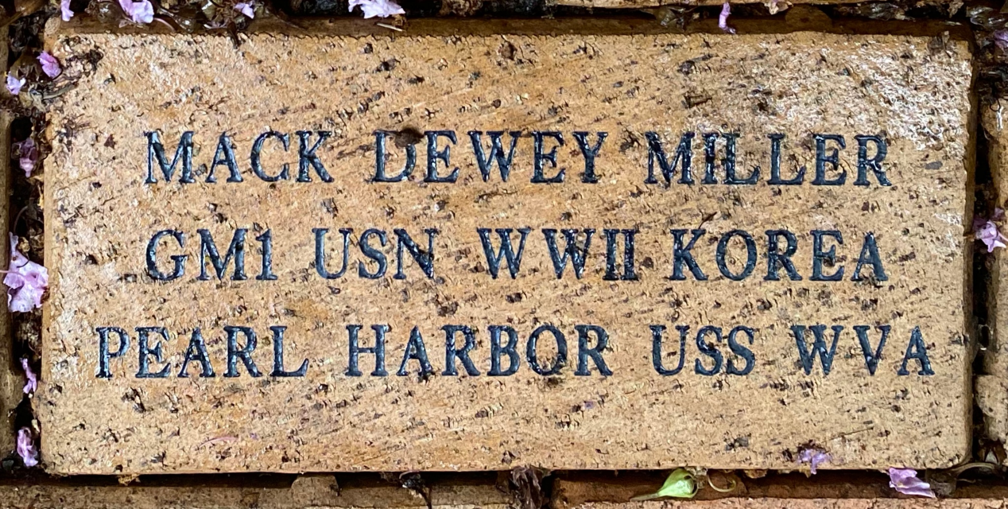 MACK DEWEY MILLER GMI USN WWII KOREA PEARL HARBOR USS WVA