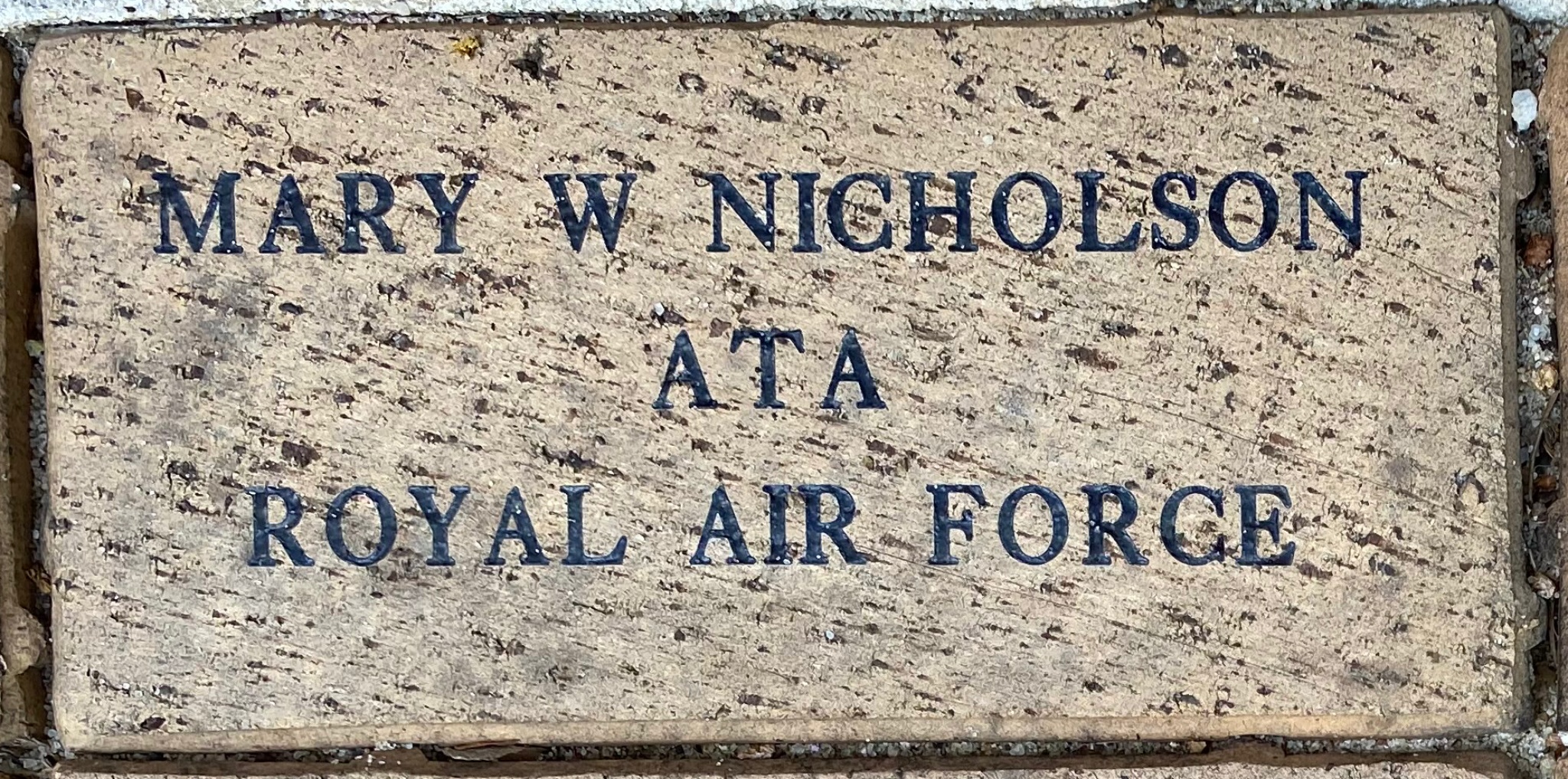 MARY W NICHOLSON ATA ROYAL AIR FORCE