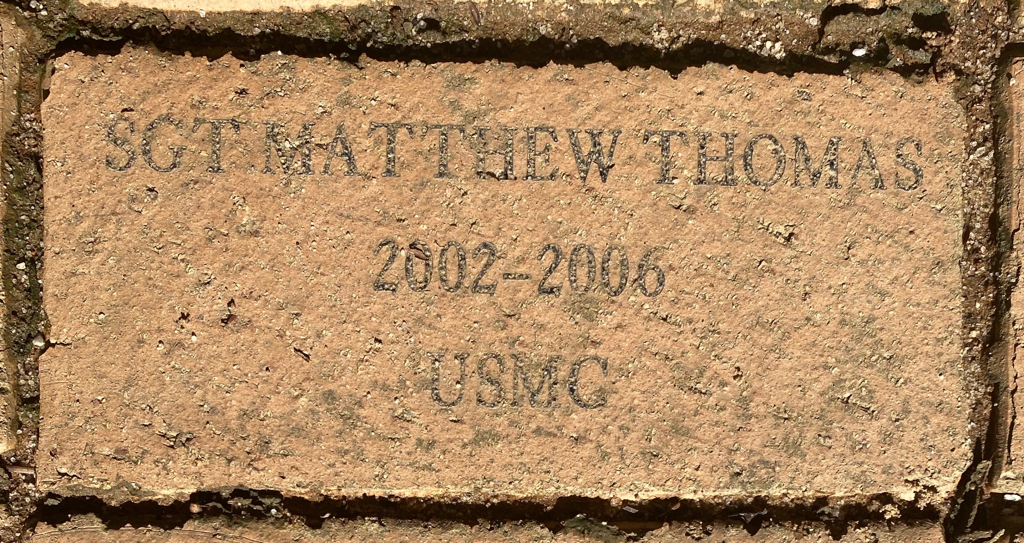 SGT MATTHEW THOMAS 2002-2006 USMC