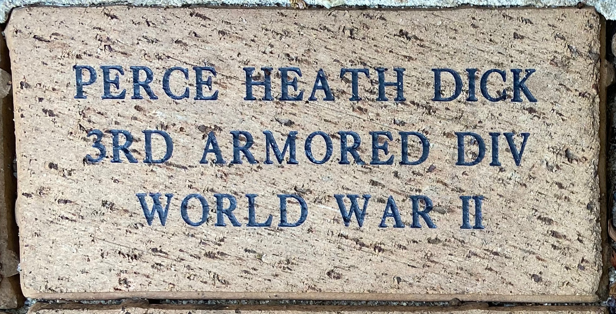 PERCE HEATH DICK 3RD ARMORED DIV WORLD WAR II