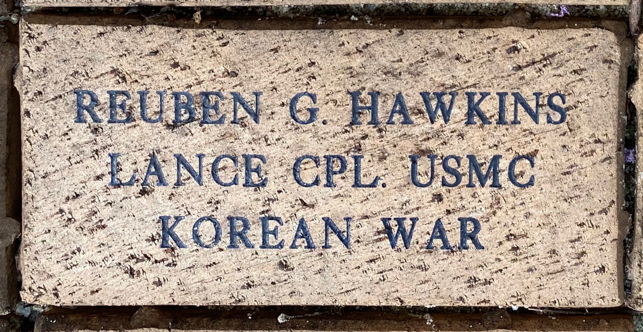 REUBEN G. HAWKINS LANCE CPL. USMC KOREAN WAR