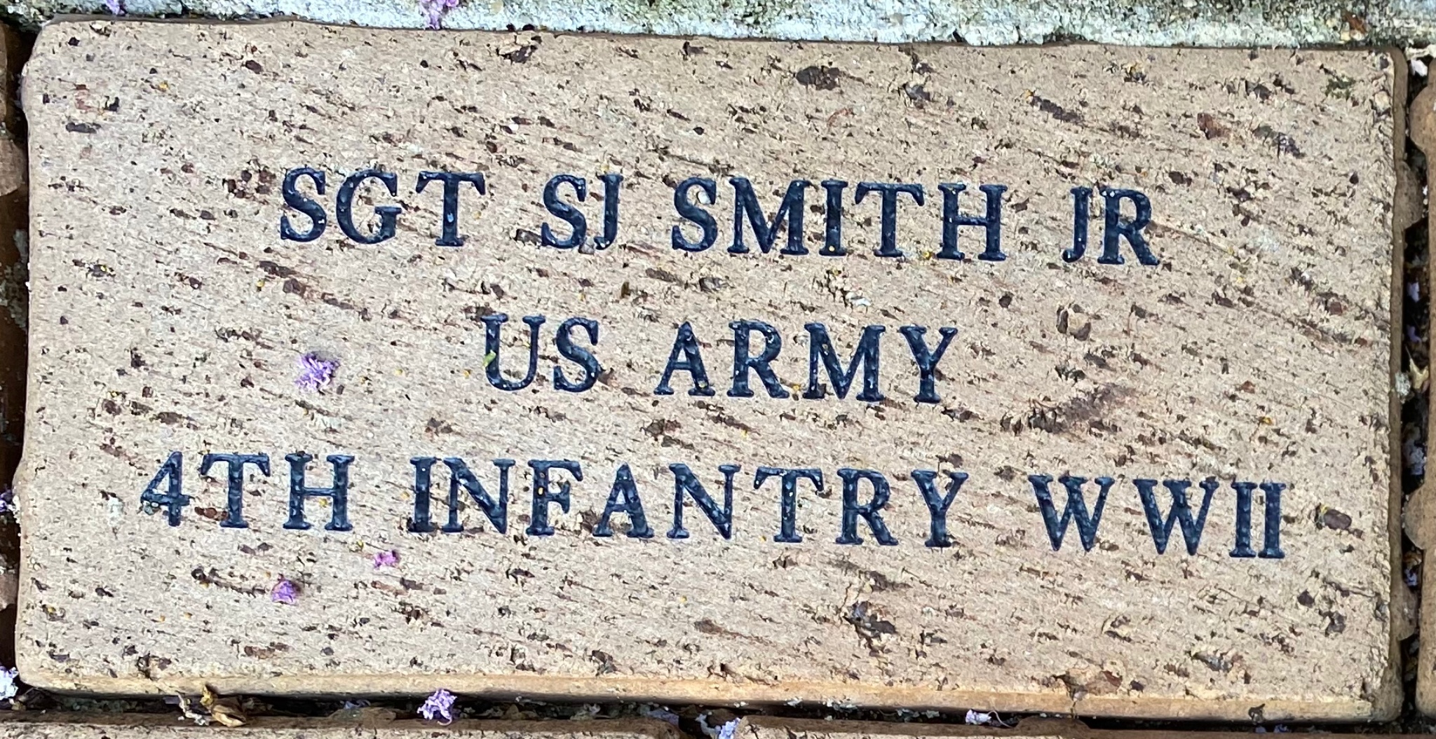 SGT SJ SMITH JR US ARMY 4TH INFANTRY WWII