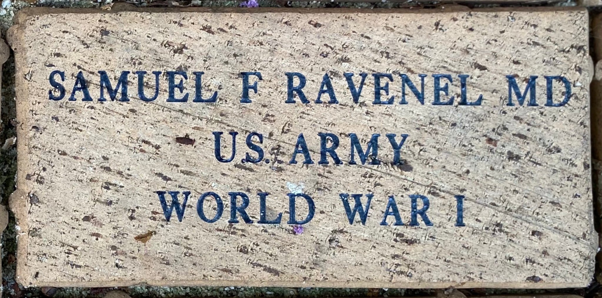 SAMUEL F. RAVENEL MD U.S. ARMY WORLD WAR I