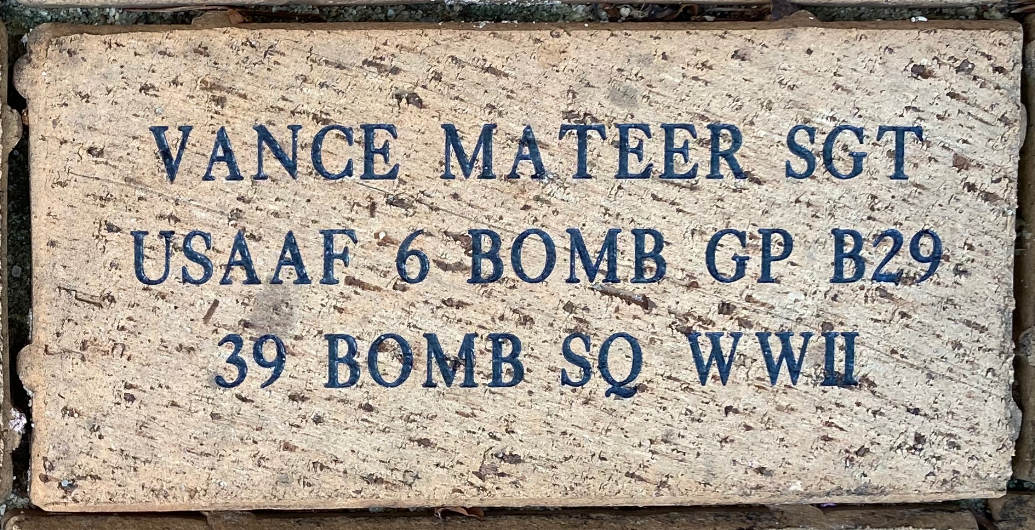 VANCE MATEER SGT USAAF 6 BOMB GP B29 39 BOMB SQ WWII