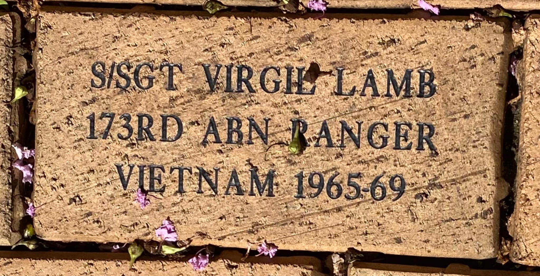 S/SGT VIRGIL LAMB 173RD ABN RANGER VIETNAM 1965-69