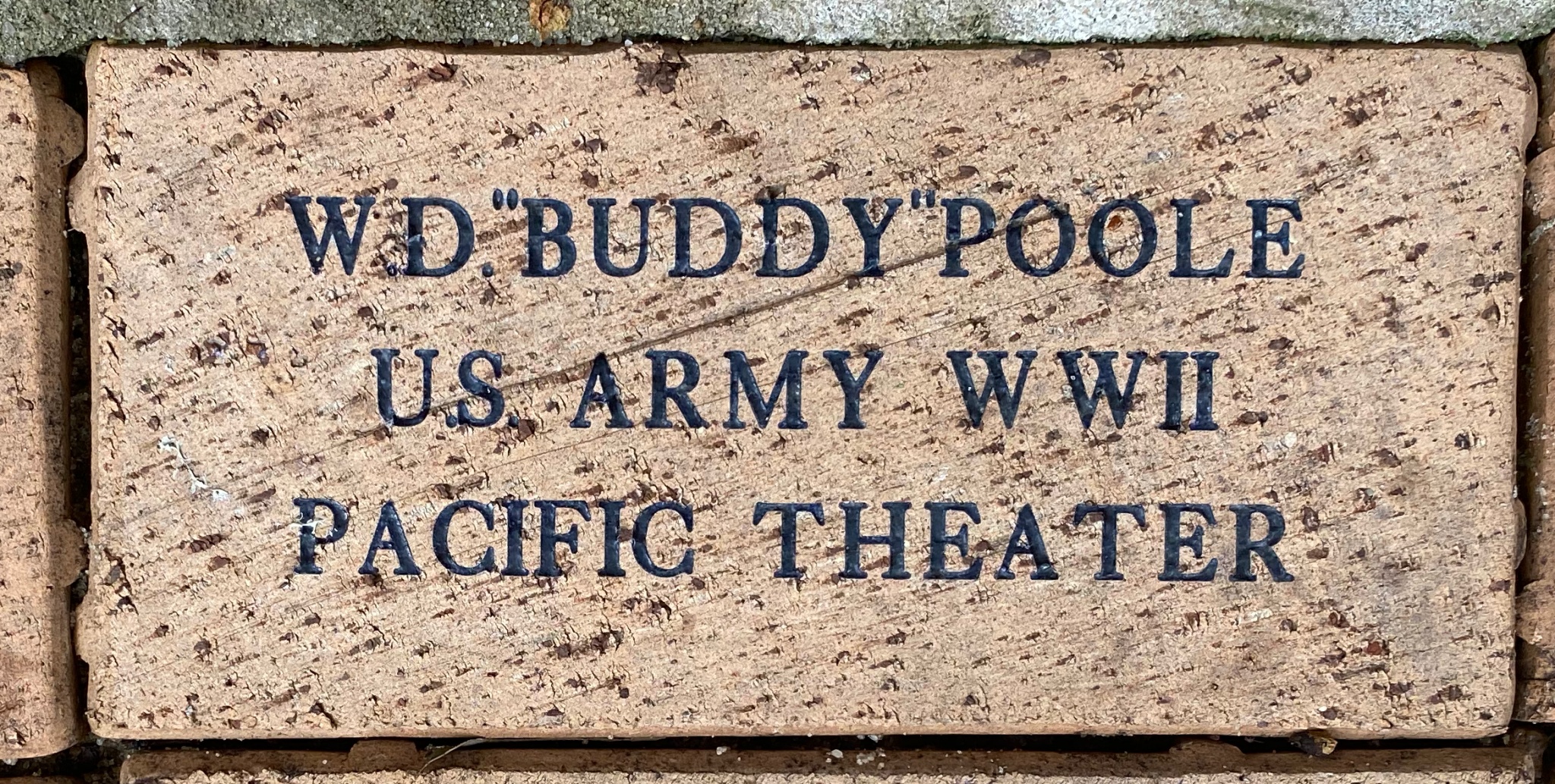 W.D.”BUDDY “POOLE U.S. ARMY WWII PACIFIC THEATER