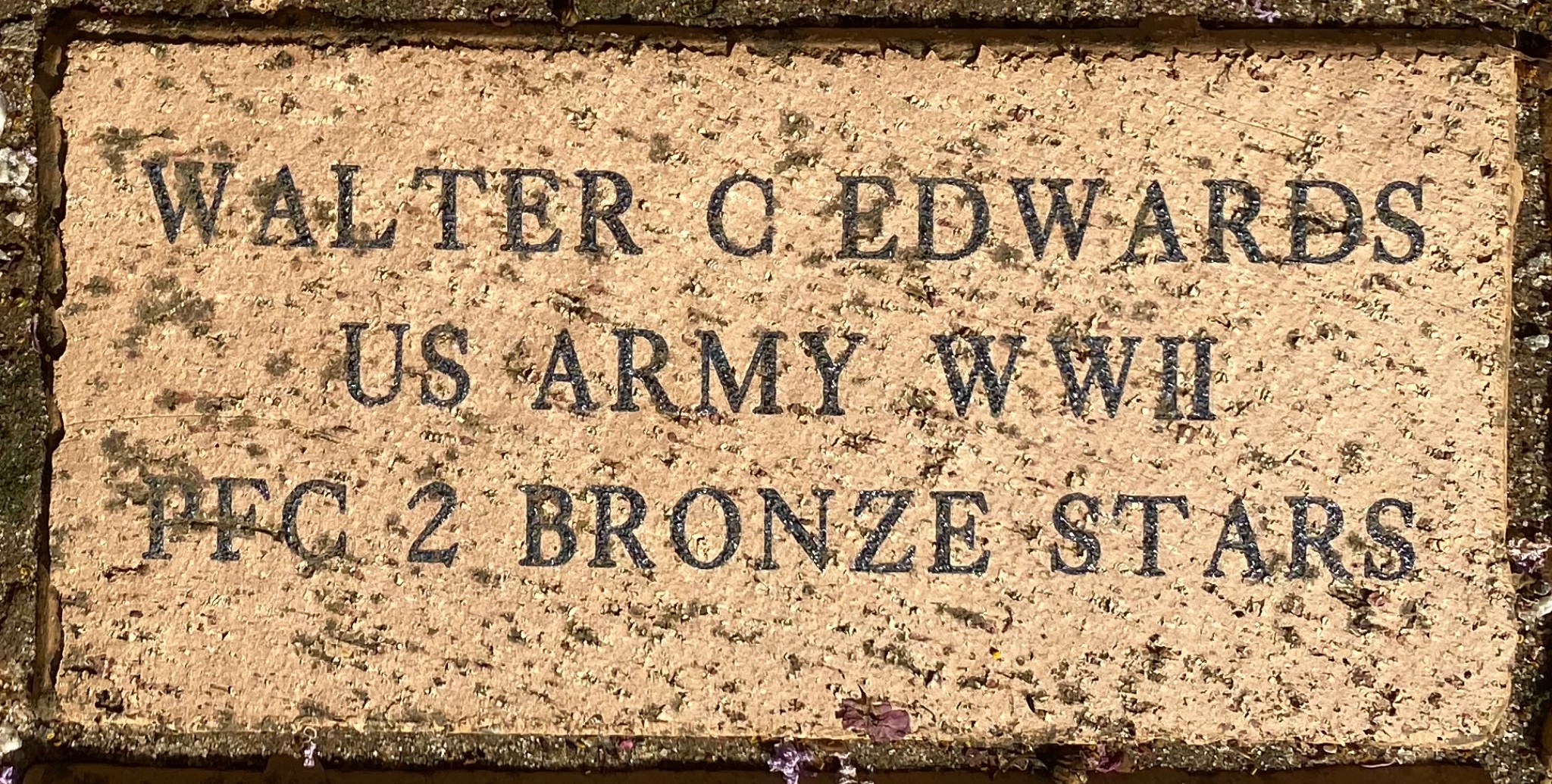 WALTER C EDWARDS US ARMY WWII PFC 2 BRONZE STARS