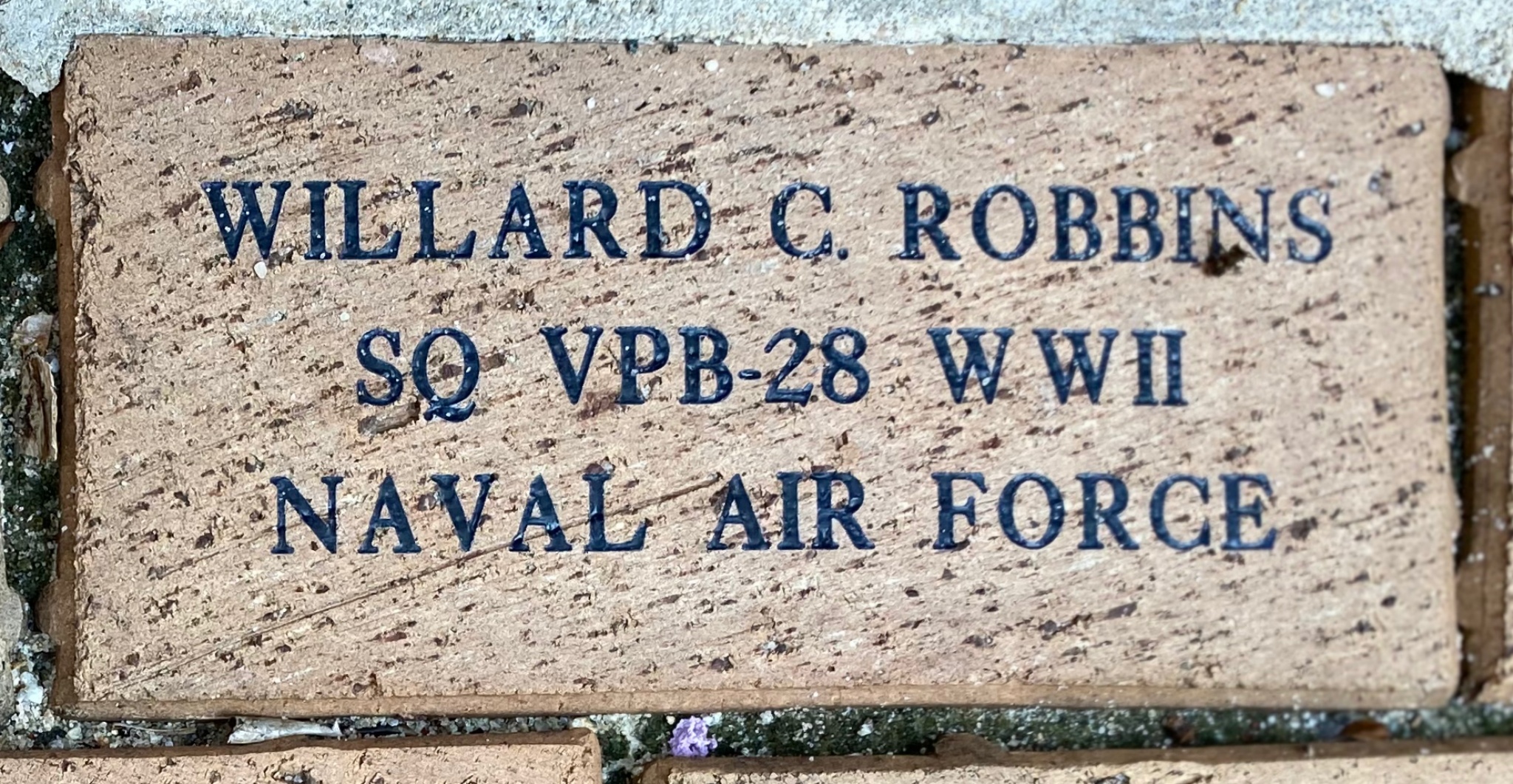 WILLARD C. ROBBINS SQ VPB-28 WWII NAVAL AIR FORCE