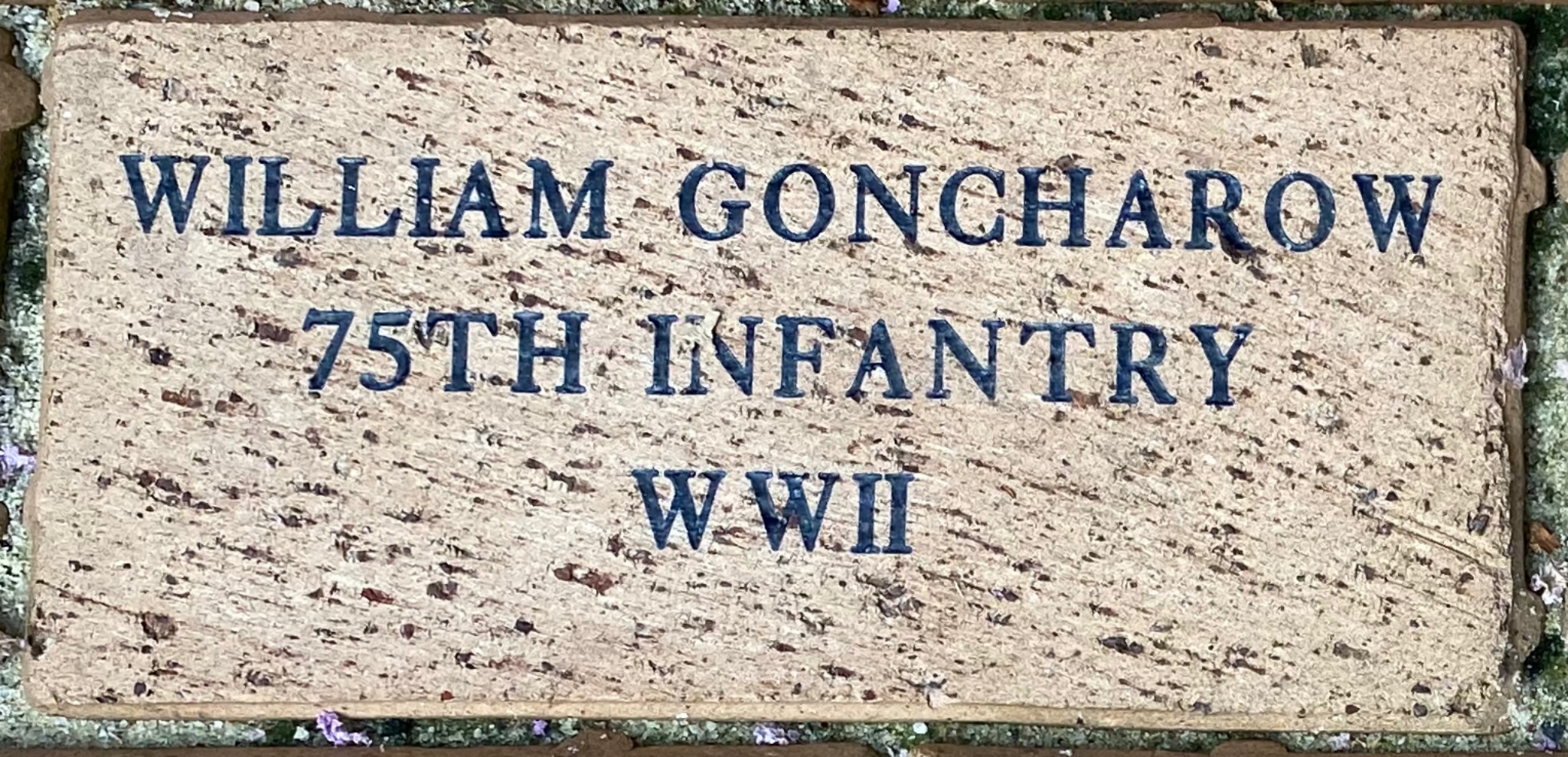 WILLIAM GONCHAROW 75TH INFANTRY WWII
