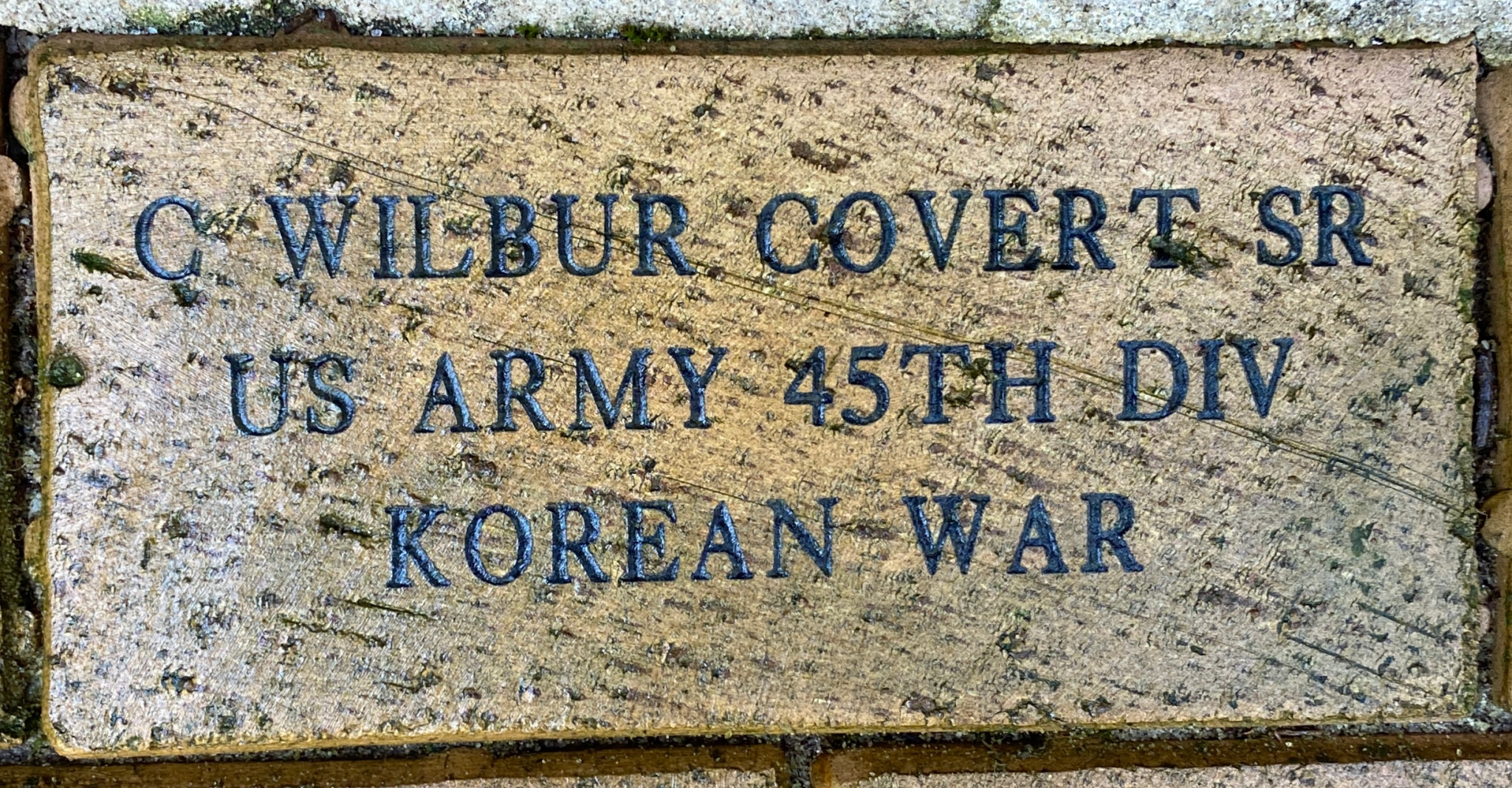 C. WILBUR COVERT SR US ARMY 45TH DIV KOREAN WAR