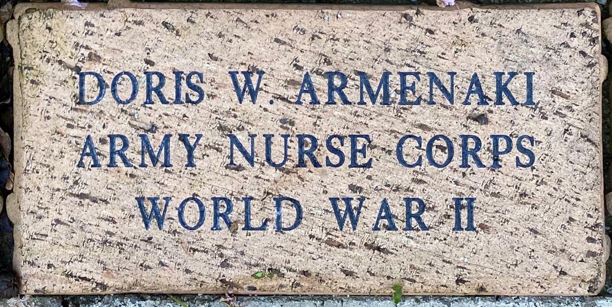 DORIS W. ARMENAKI ARMY NURSE CORPS WORLD WAR II