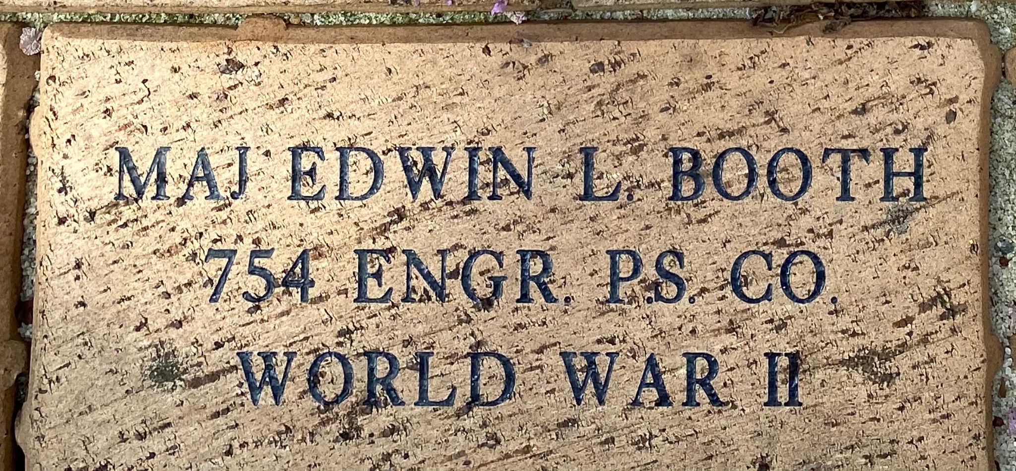 MAJ EDWIN L. BOOTH 754 ENGR. P.S.CO WORLD WAR II