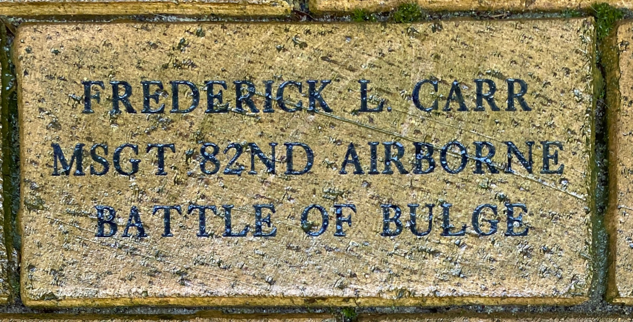 FREDERICK L. CARR MSGT 82ND AIRBORNE BATTLE OF BULGE