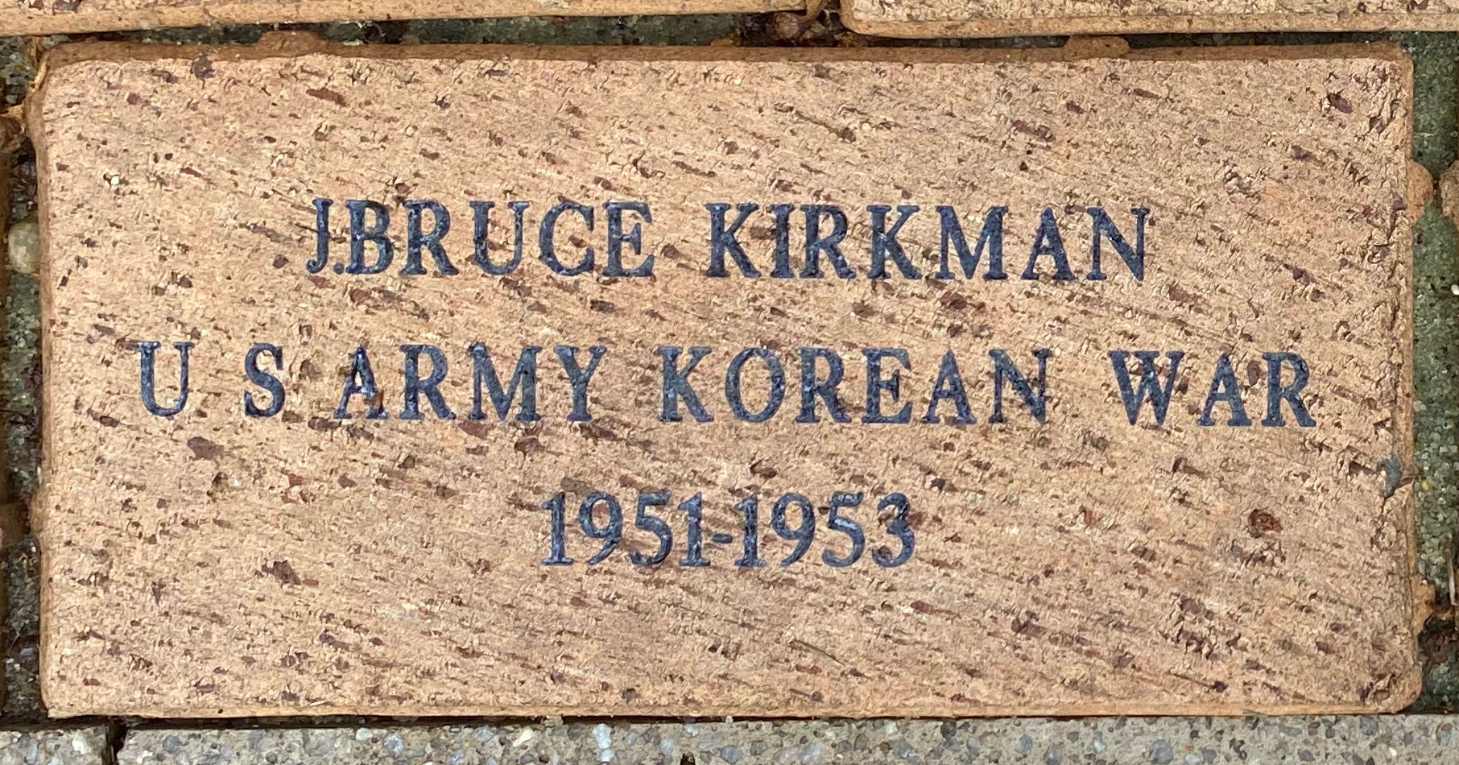 J.BRUCE KIRKMAN U S ARMY KOREAN WAR 1951- 1953