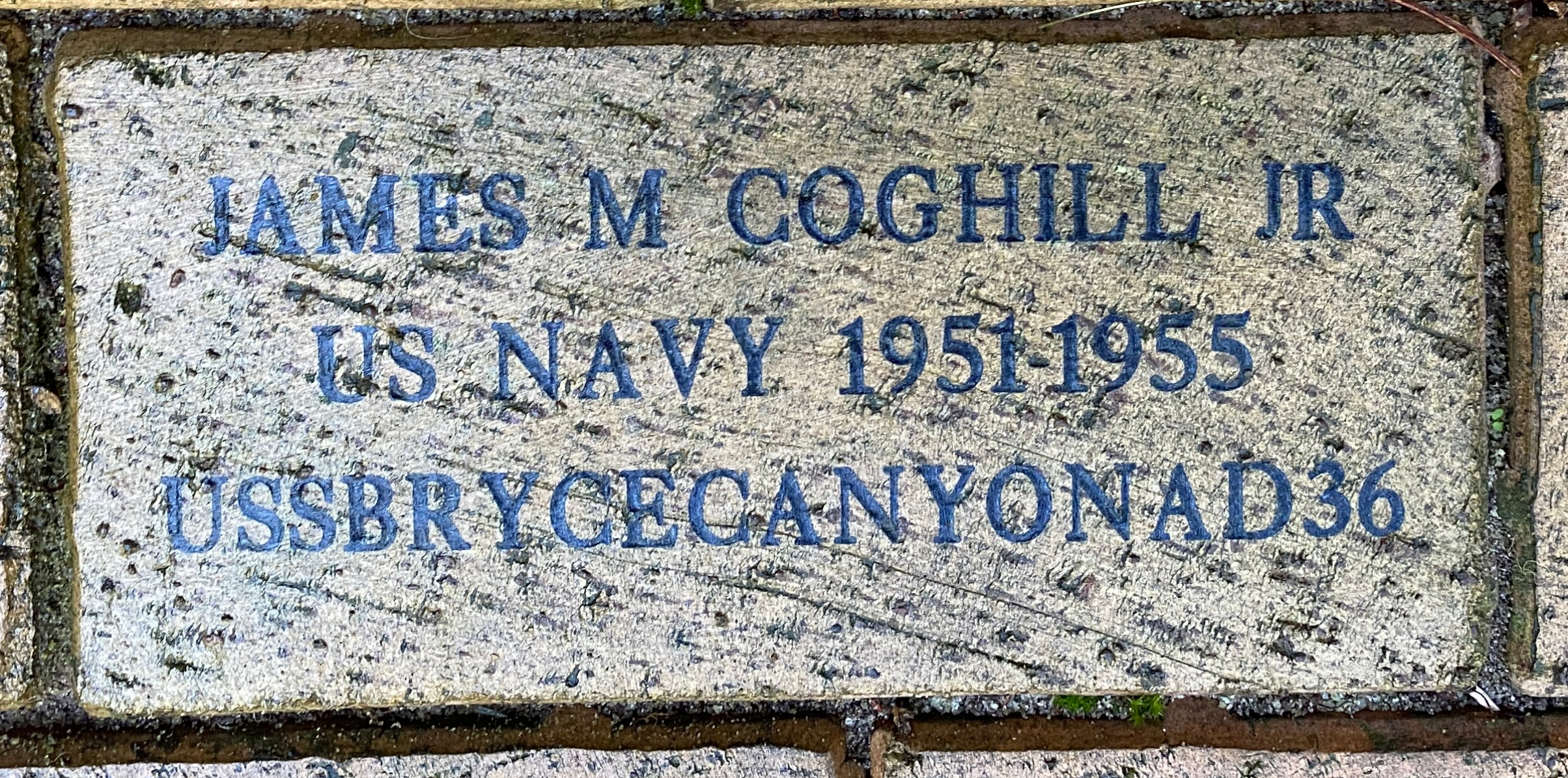 JAMES M COGHILL JR US NAVY 1951-1955 USSBRYCECANYONAD36