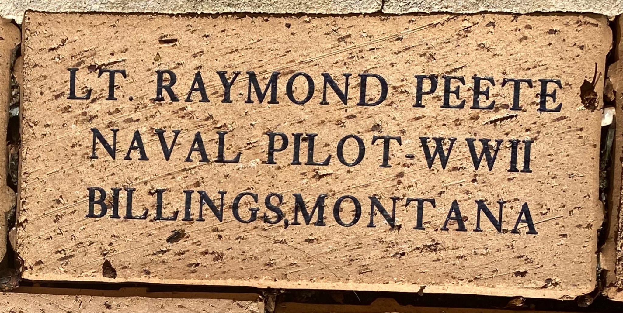 LT. RAYMOND PEETE NAVAL PILOT  WWII BILLINGS,MONTANA