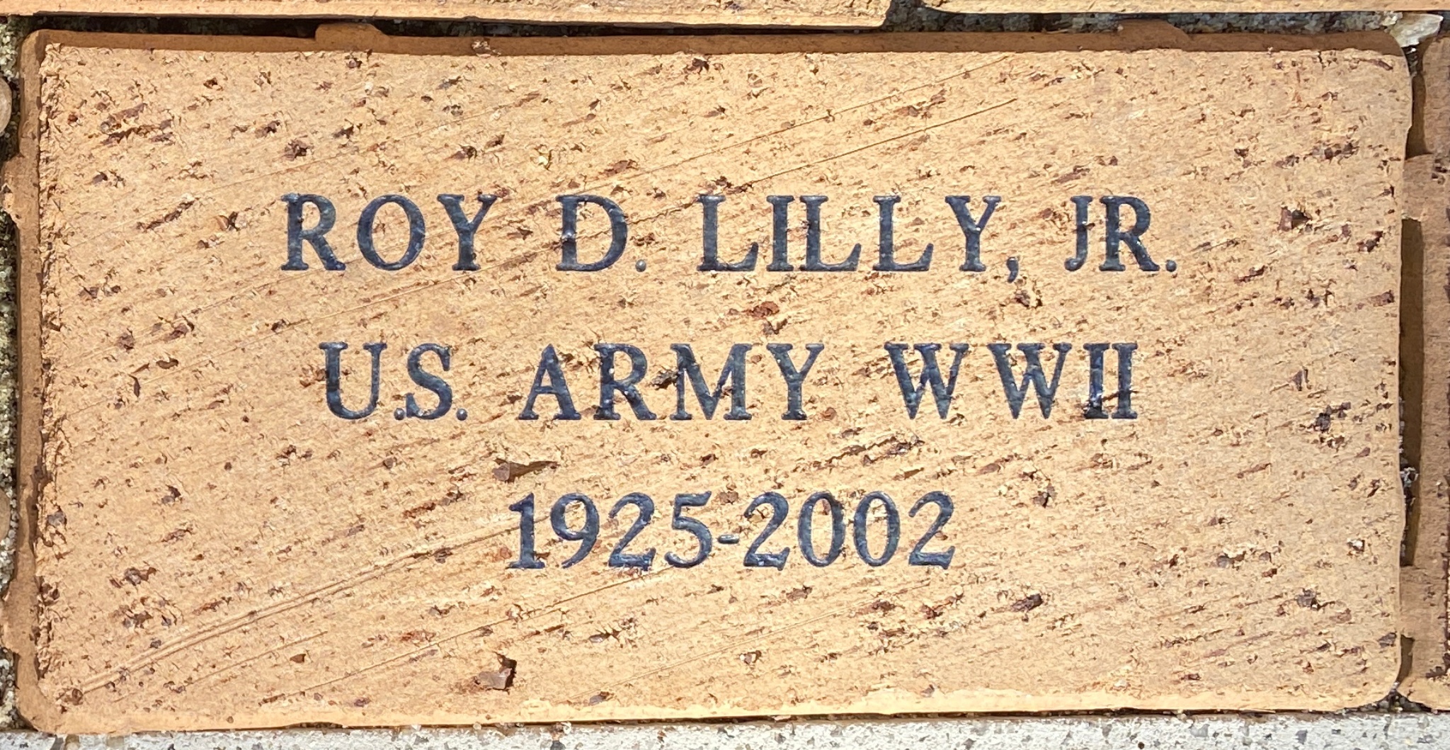 ROY D. LILLY, JR. U.S. ARMY WWII 1925-2002