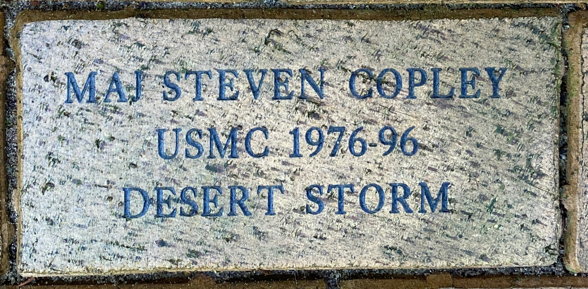 MAJ STEVEN COPLEY USMC 1976-96 DESERT STORM