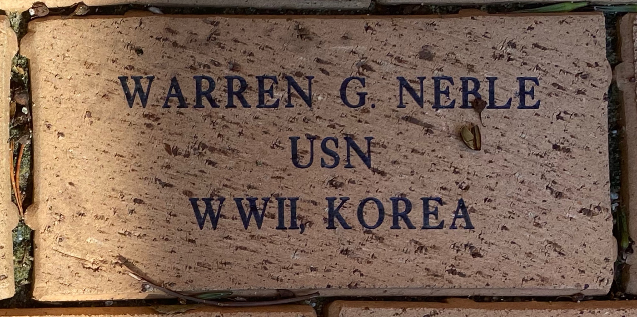 WARREN G. NEBLE USN WWII, KOREA