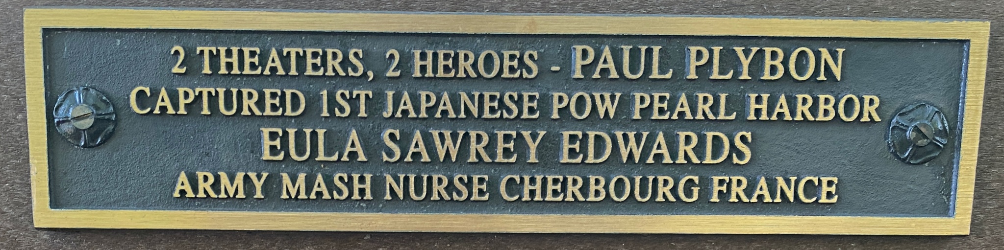 2 THEATERS, 2 HEROES – PAUL PLAYBON CAPTURED 1ST JAPANESE POW PEARL HARBOR EULA SAWREY EDWARDS ARMY MASH NURSE CHERBOURG FRANCE