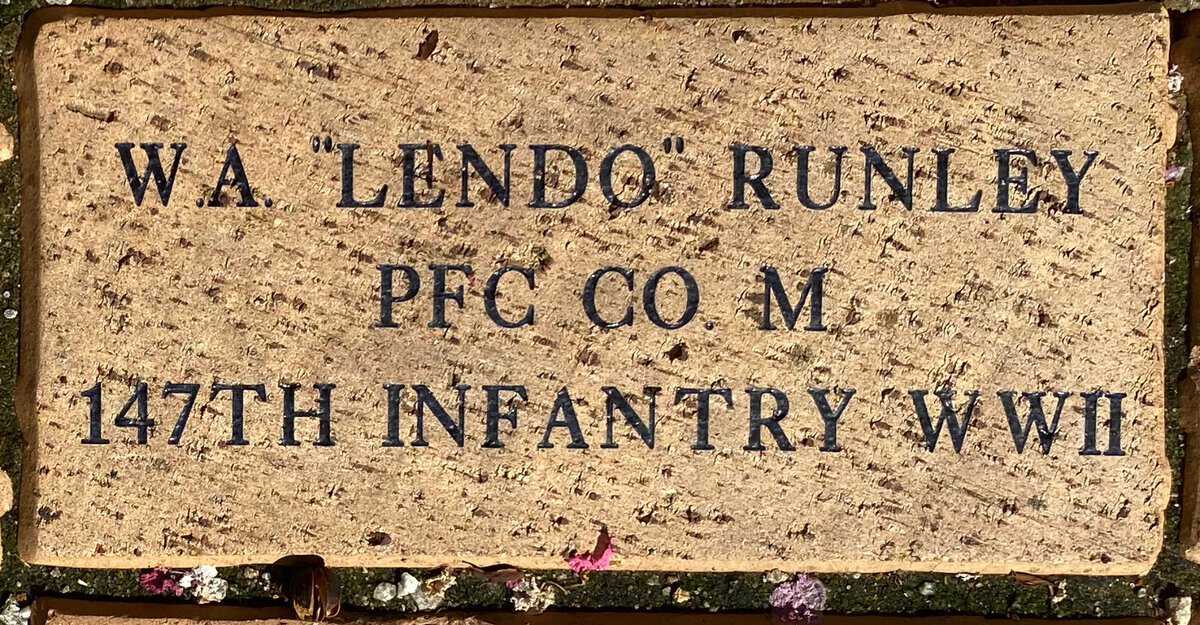 PFC W.A. “Lendo” Runley